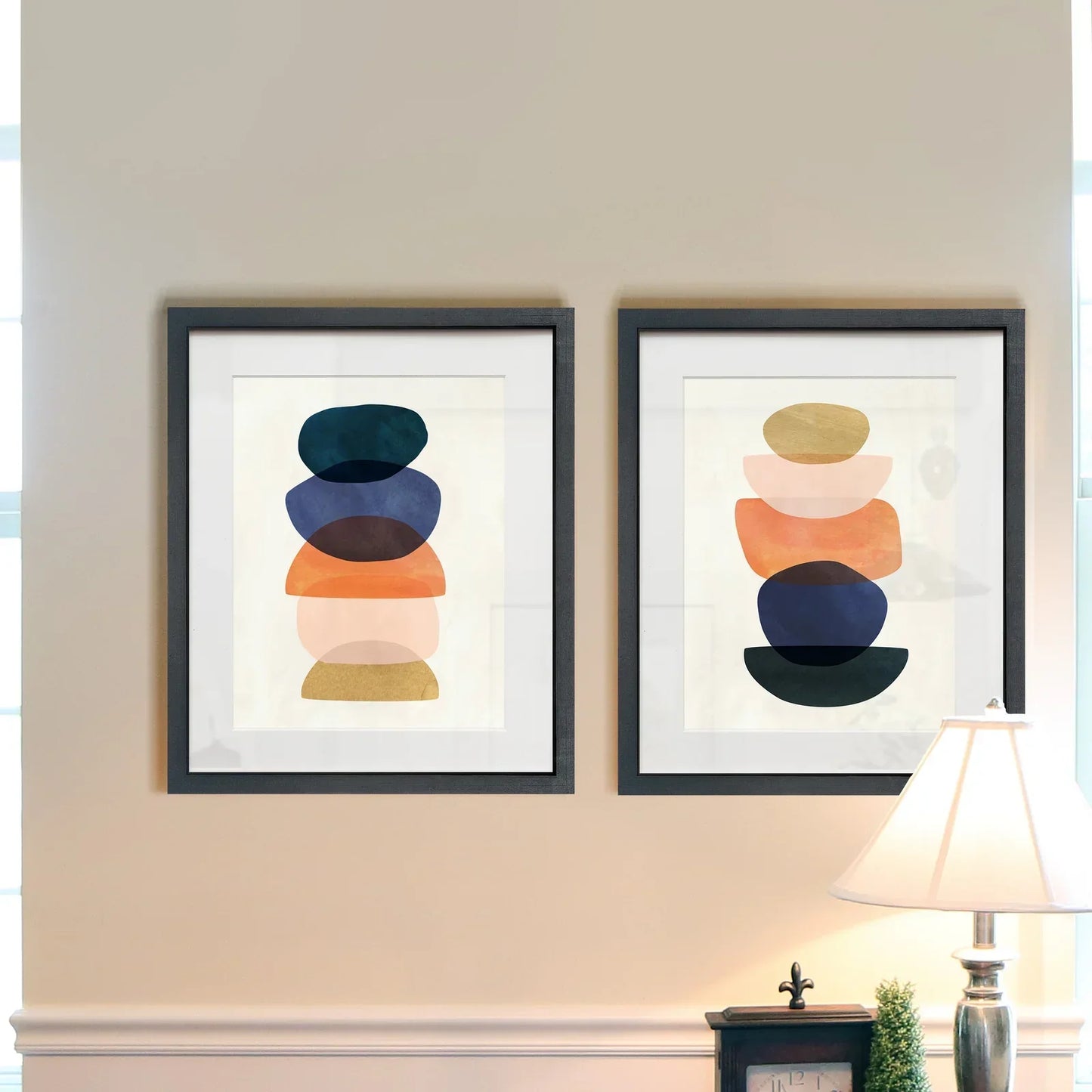 Mod Pods I - 2 Piece Picture Frame Painting