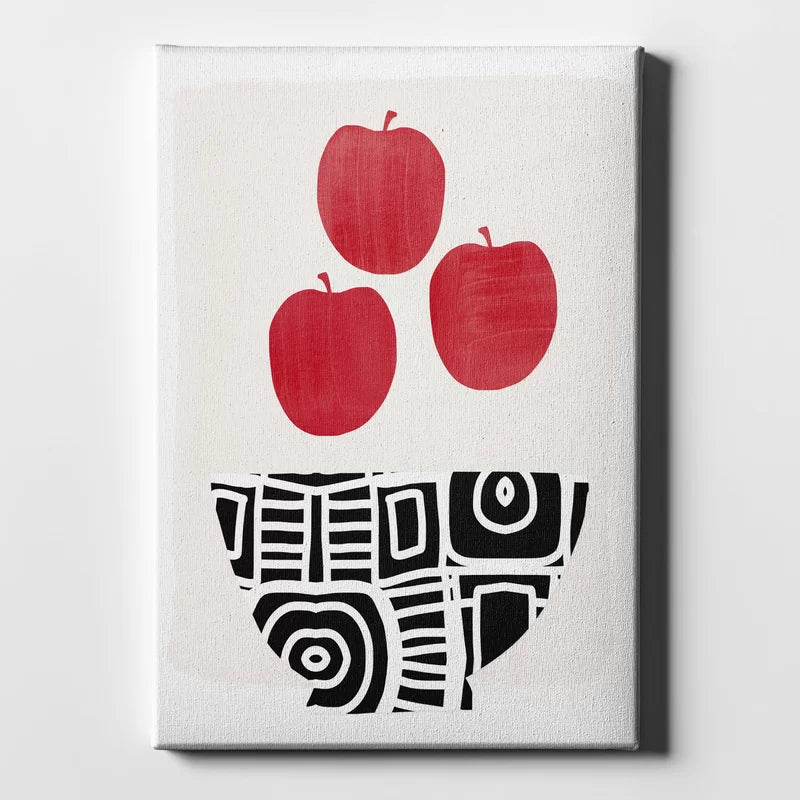 Bowl Of Apples by Linda Woods - Print on Canvas