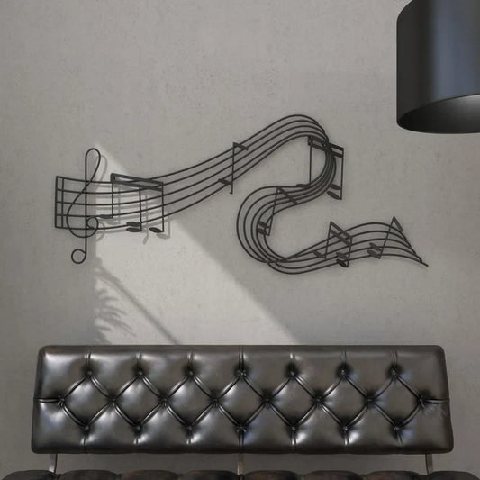 Eclectic Musical Staff Iron Wall Décor